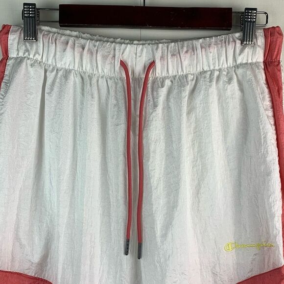 Champion Woven Retro Colorblock White Track Pants Elastic Waist Y2K Men’s Medium - Picture 6 of 10